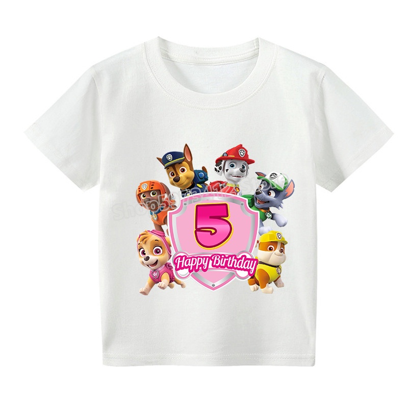 Patrulla Canina Cumpleaños Niña 3 años | Camiseta para niños