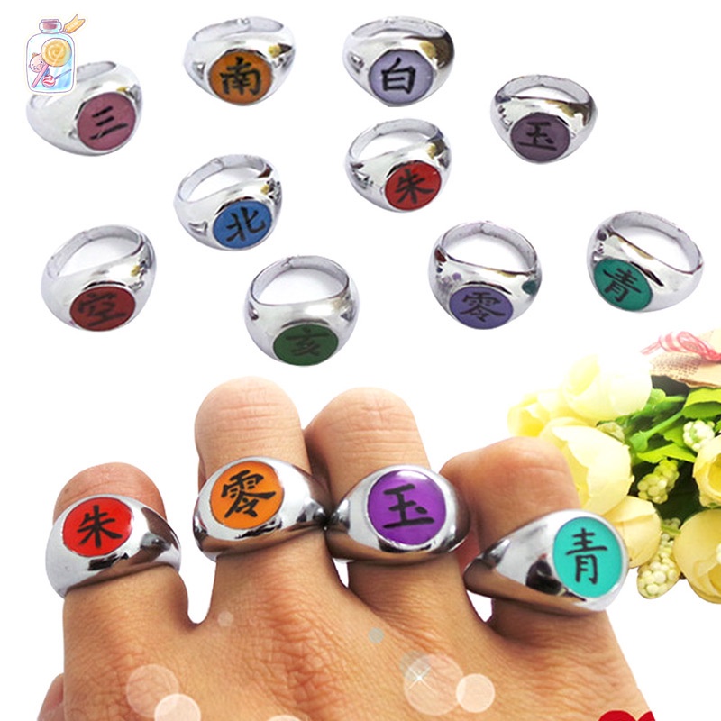 10 anillos naruto akatsuki anillo conjunto sasori itachi hidan