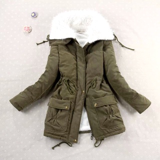 Casual Plus Terciopelo Mujeres Chaqueta De Invierno 2021 Grueso Cálido  Delgado Con Capucha Señoras De Manga Larga Sólida Parkas