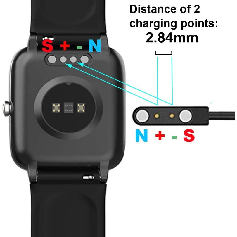 Cargador Magnético para Reloj Smartwatch de 2 pines