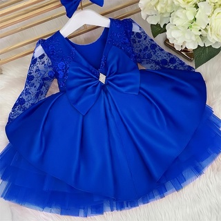 Vestidos azul rey discount con plata para niñas