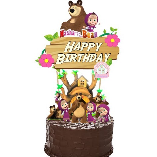 Masha Y El Oso Cake Topper | Shopee Colombia