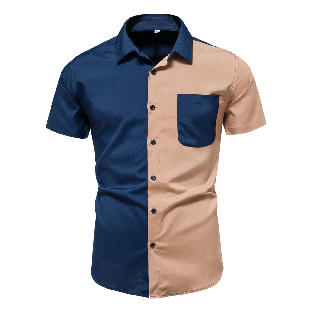 Solo Bolsillo Costuras De Los Hombres Camisa De Manga Corta Masculina  Casual Moda Para Nueva Primavera Verano Ropa Para Hombre