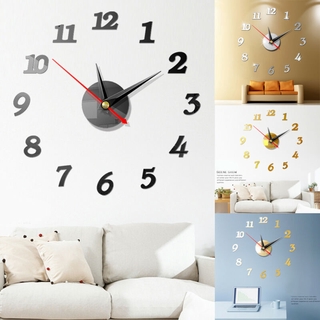 1 Reloj Navidad Espejo 3d, Kit Reloj Pared Grande Sin Marco