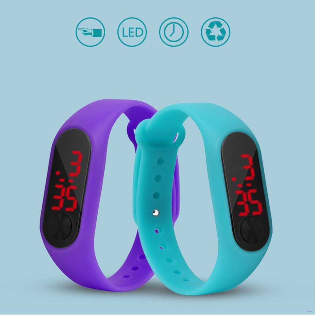 Pulsera de reloj digital - Correa de silicona Pantalla LED Deporte Fitness