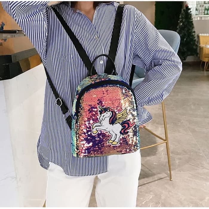 Mochila pequeña de niña Moda Lentejuelas Bolso de hombro Mujer