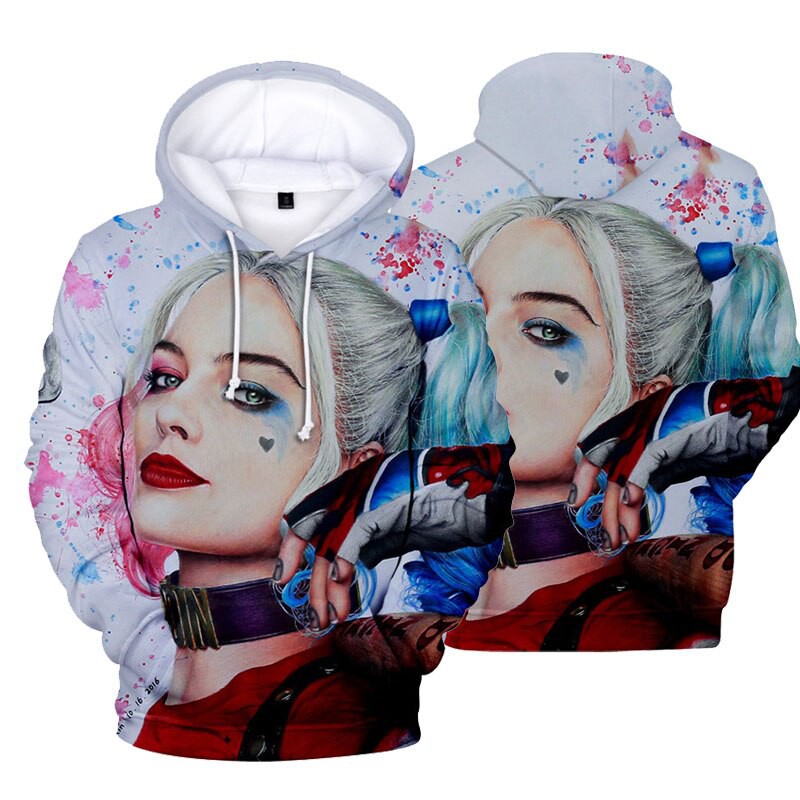 Pel cula Escuadr n Suicida Harley Quinn Cosplay Disfraces Sudadera Para Hombre Impresi n P jaros De Presa Con Capucha Joker Jersey Para