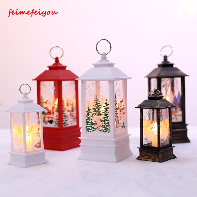 Decoración De Luces De Silueta De Ventana De Navidad, Paquete De 4 Letreros De Color Con