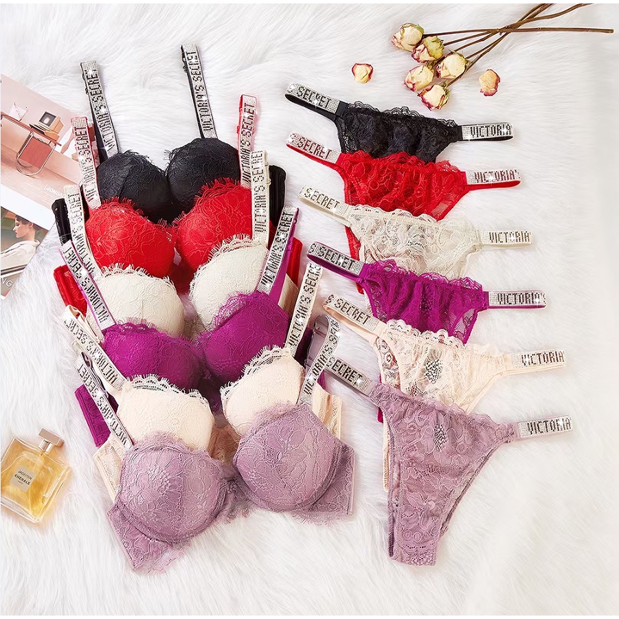 Victoria's Secret Conjunto De Ropa Interior Ajustable Para Mujer Con  Strasse