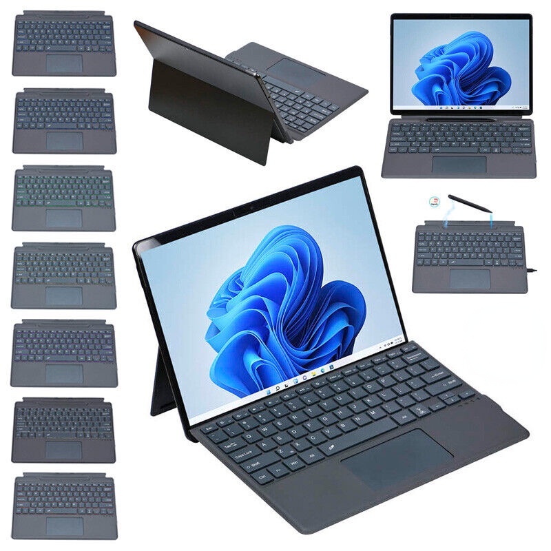 Teclado 5,0 compatible con Bluetooth, distancia de funcionamiento de 10m  para Surface Pro 8/X/Pro 9