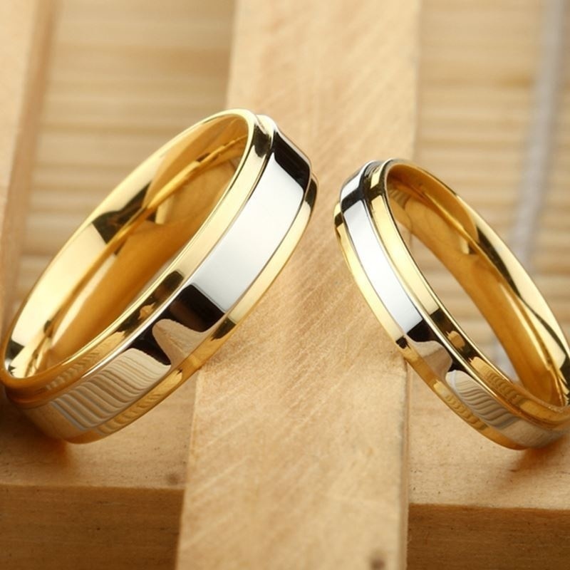 Anillos de acero de matrimonio sale