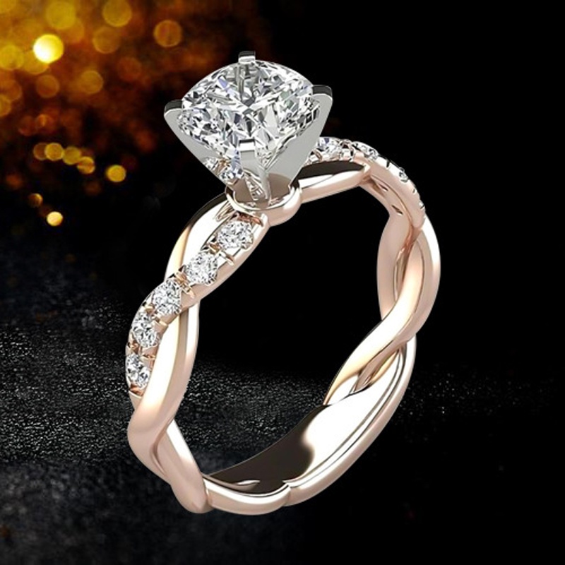 YAZILIND - Anillo de compromiso de joyería delicada con
