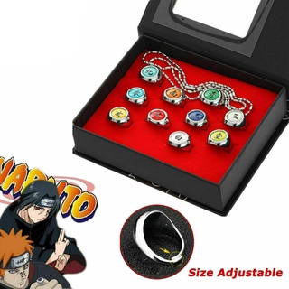 10 Anillos Anime Naruto Akatsuki Dedo Anillo A