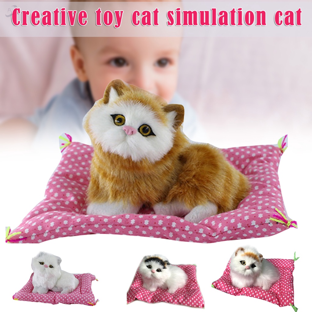 1Pcs realista gatito gato simulacion de peluche Animal de peluche de peluche para ninos Shopee Colombia