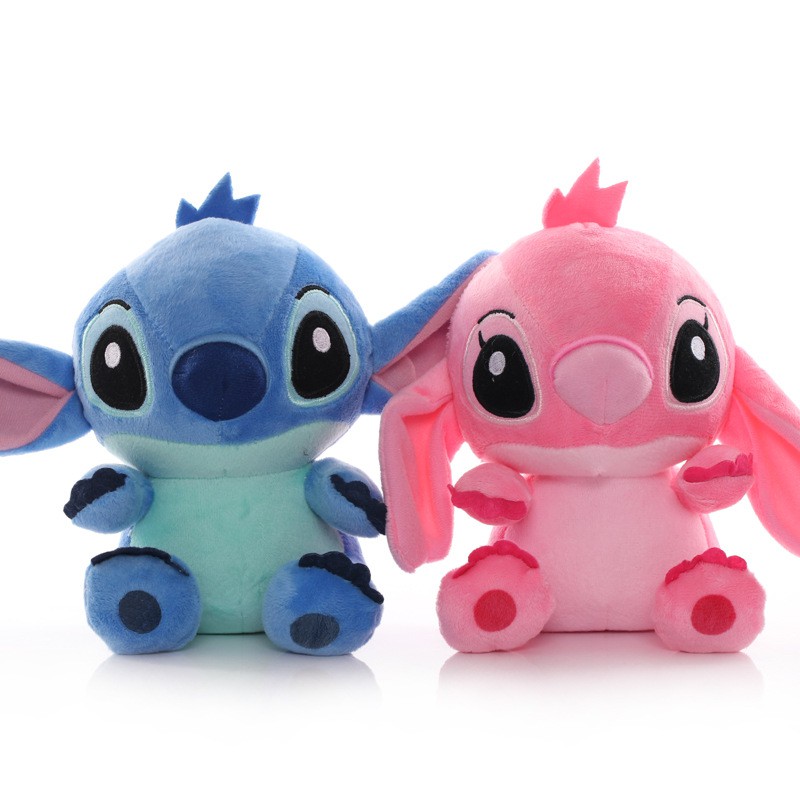 20CM Juguete De Peluche De Punto De Dibujos Animados De Disney Lilo Y Stitch  Suave Muñeca