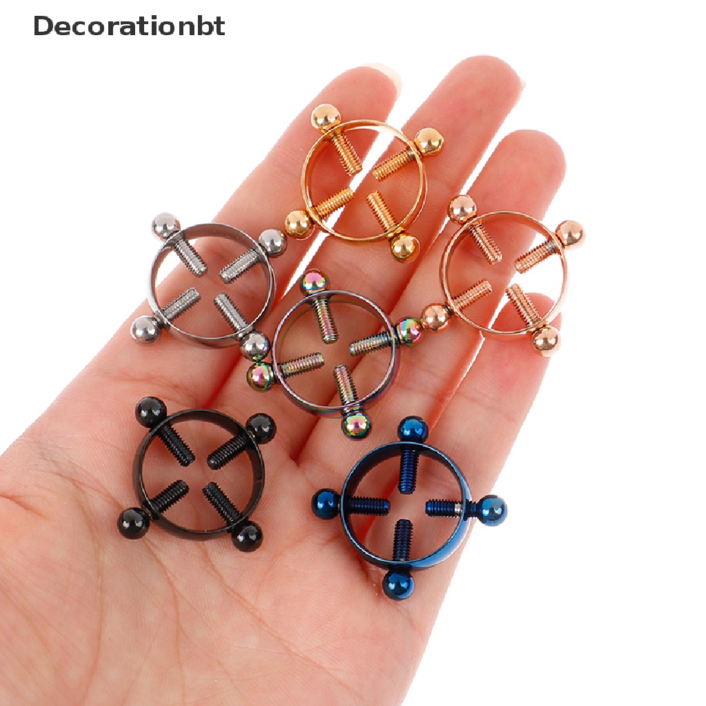 2 Pzs Piercings Redondos Para Pezones Joyería No Piercing Anillo De Pezón  Falso | Shopee Colombia