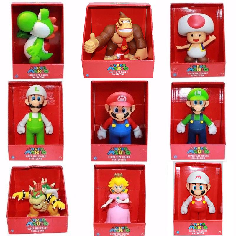 Figuras de acción de Super Mario Bros para niños, juguetes de PVC de  dibujos animados de