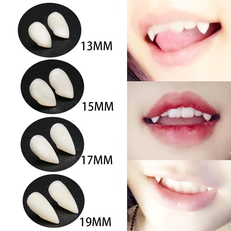 Colmillos de vampiro de resina dental #halloween 