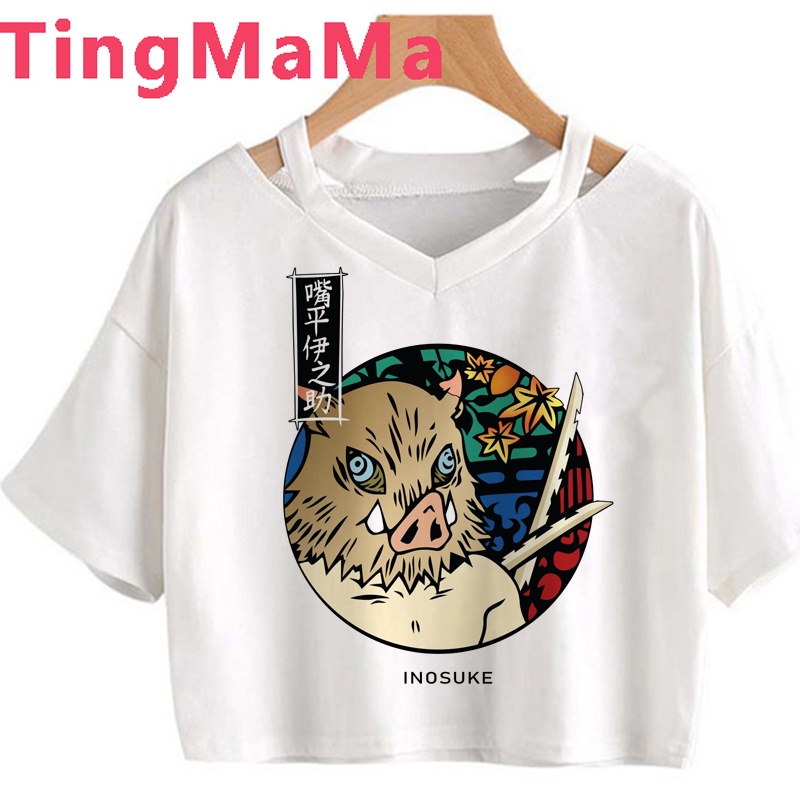 T-shirt Uomo Kimetsu No Yaiba – Tanjiro, Nezuko, Zenitsu, Inosuke Chibi, Regalo Anime, Blu