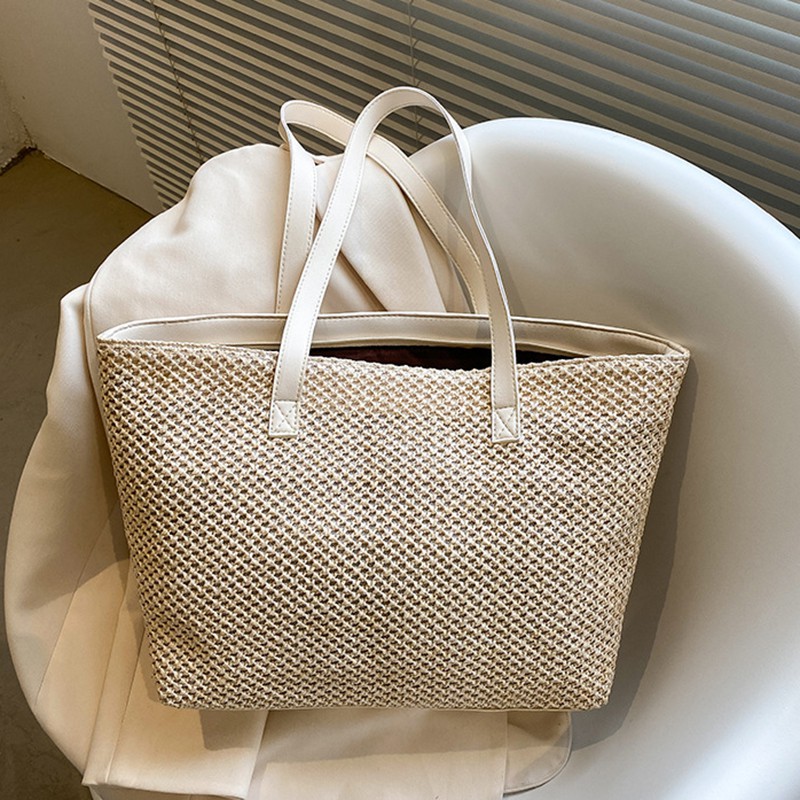 Bolsos Tipo Cubo De Paja De Verano Para Mujer, Bol... – Grandado