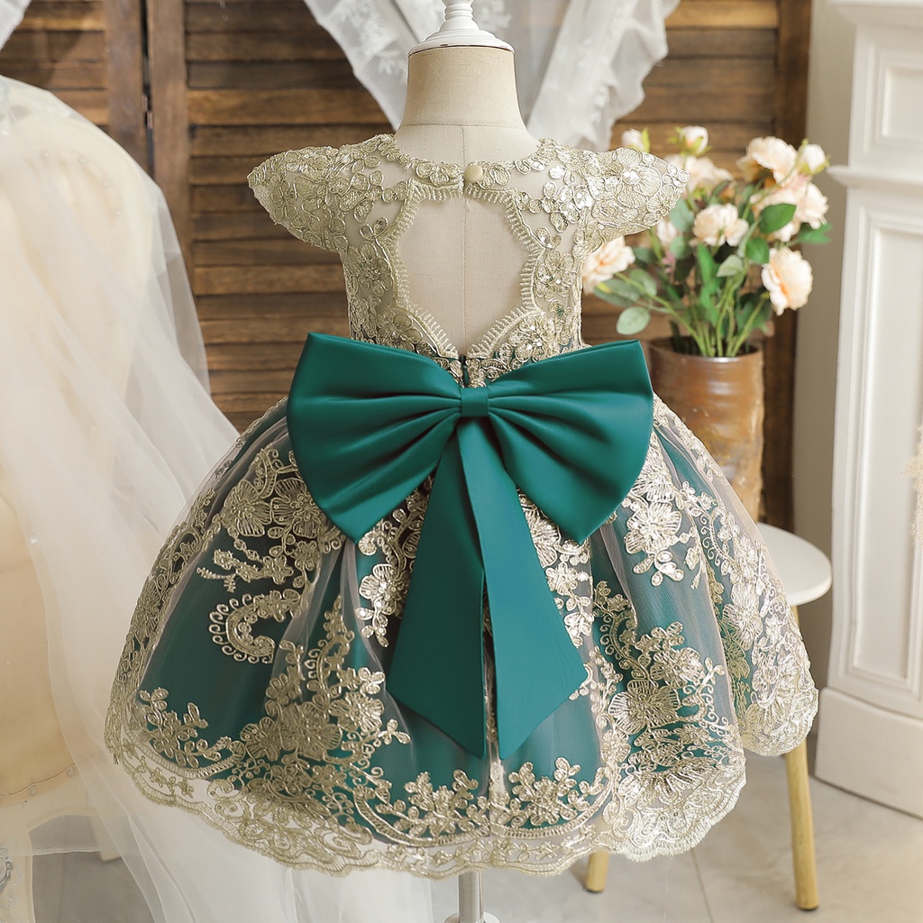 Vestido De Encaje De Flores Para Bebés Y Niñas , Princesa De Boda Para  Fiesta De Navidad De Año Nuevo Bautizo Infantil