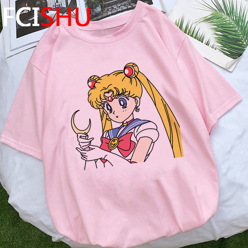 Sailor Moon Verano top t shirt Hombres Impresion Grafico Camisetas Mujeres Blanco Camiseta Ropa Graficas streetwear Shopee Colombia