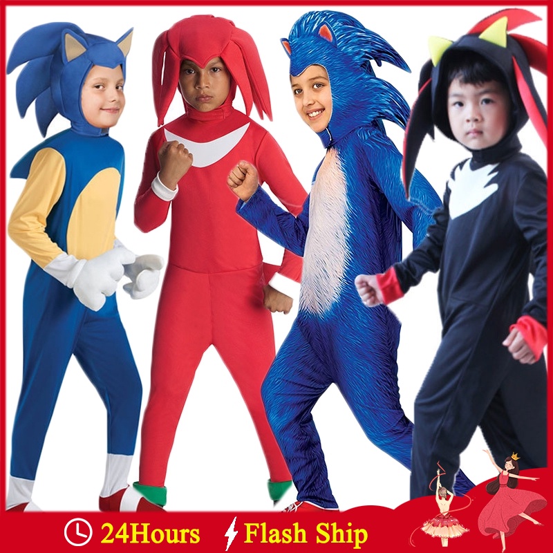 Disfraz de Knuckles Red Sonic, disfraz de niño, disfraz de niño