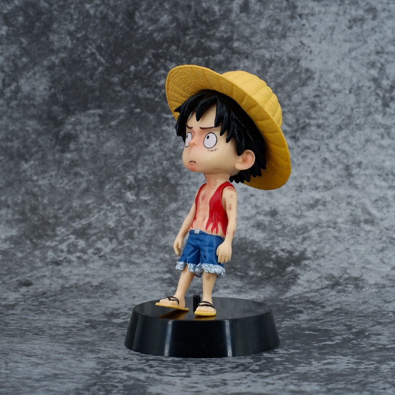 One Piece Hand-made Luffy Gk Infância Nariz Picking Areia Escultura Luffy Q  Hand-made Decoração Car Chassis Presente Escultura Modelo