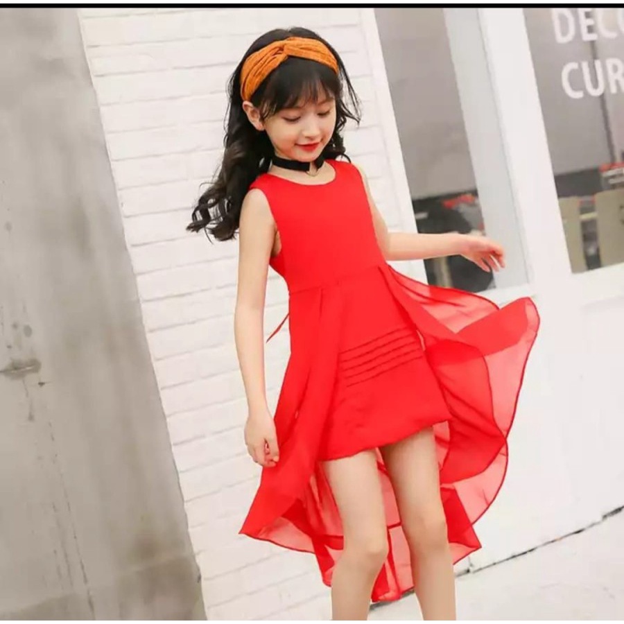 Vestidos para niñas de 9 10 11 12 años/últimos vestidos de fiesta rojos lisos/vestidos de cumpleaños para | Shopee Colombia