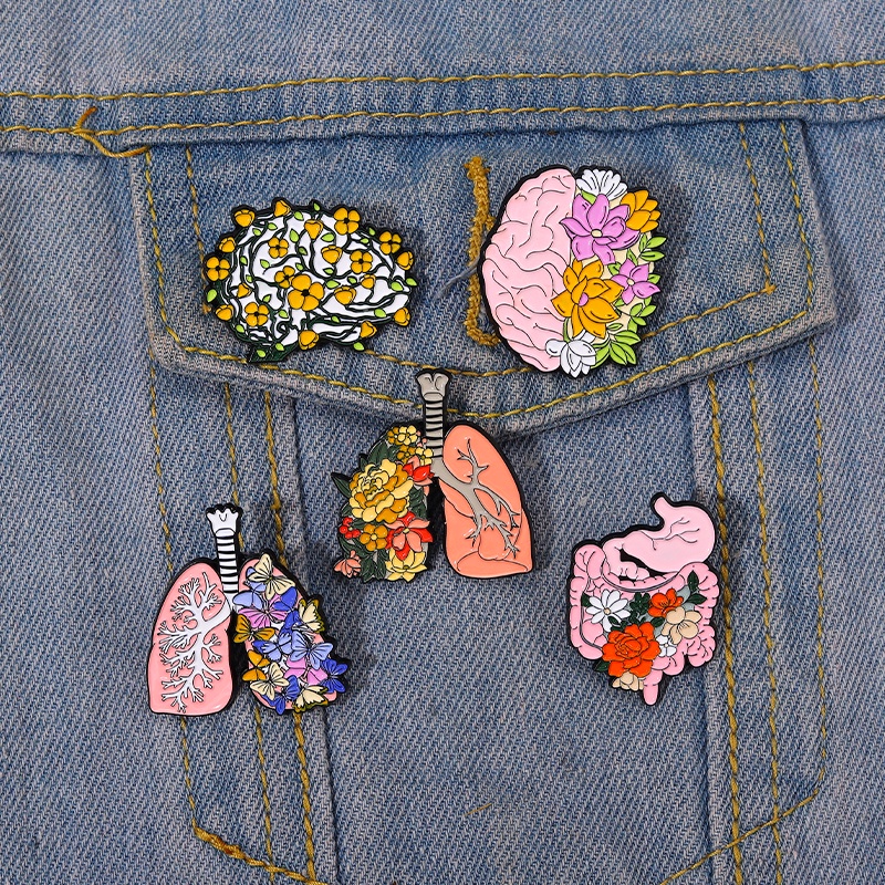 5 Pines De Solapa De Flores Multicolores Para Amigos Accesorios De Ropa ...