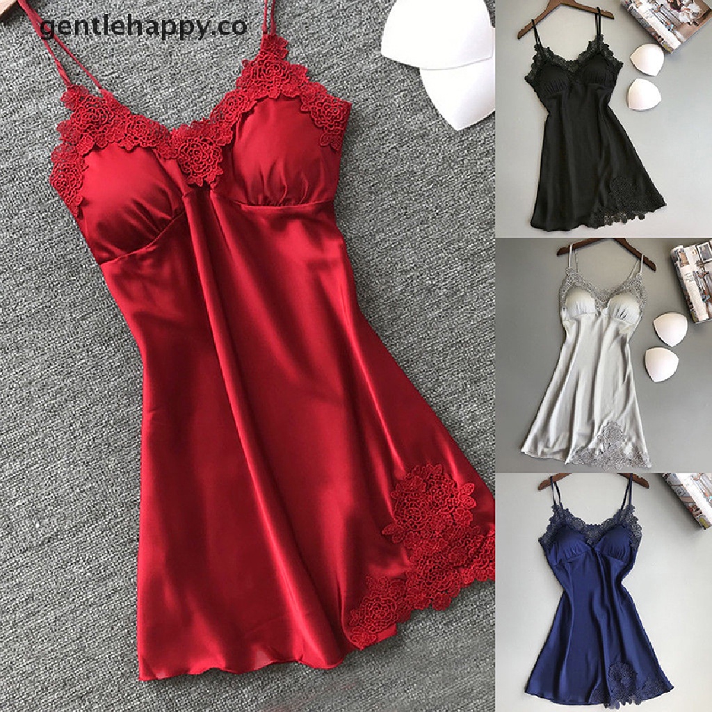 Lencería Sexy Para Mujer Vestido De Bata De Encaje De Seda