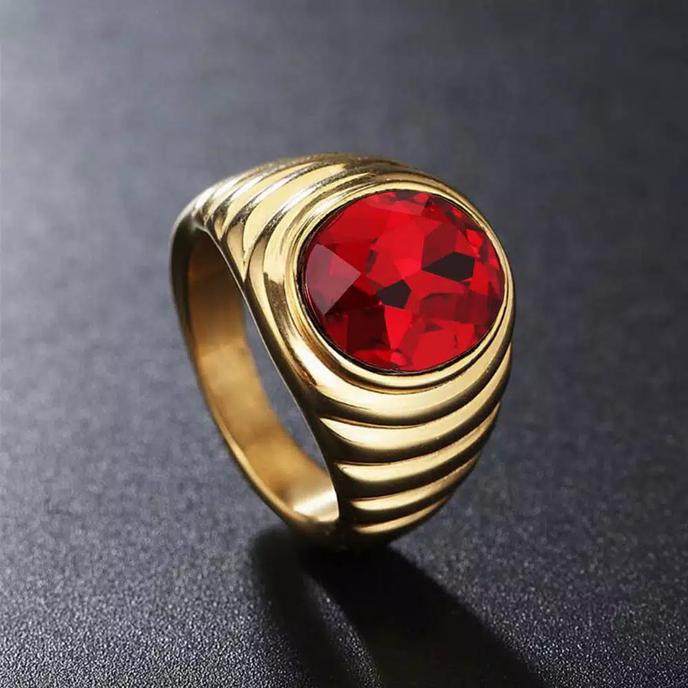 Anillo best sale rojo hombre