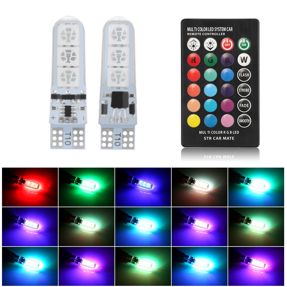 thumbnail image 2 of 5x 5050 SMD LED T10 Bulb – Green 194 Wedge Light For Car Interior Dome & Side 2 of 4