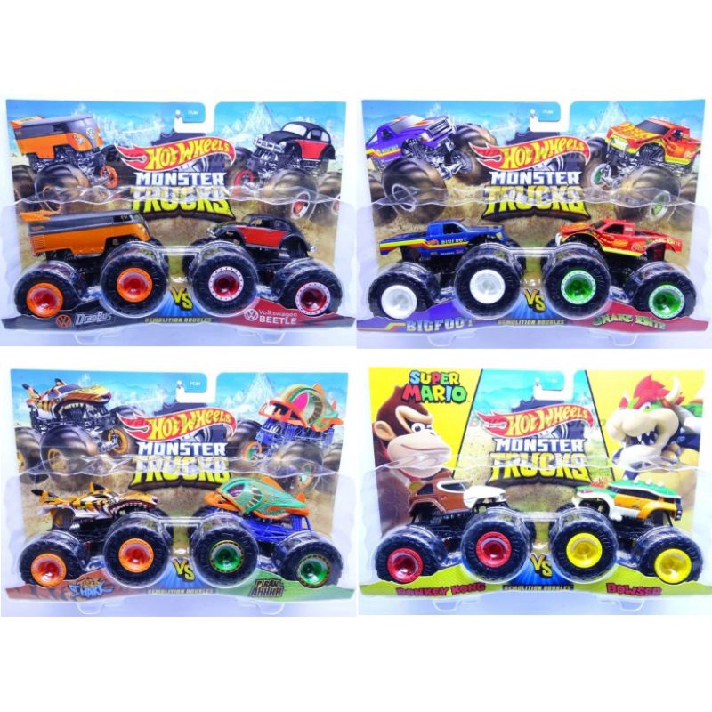 Vehículo de Juguete Hot Wheels Monster Trucks 2 Piezas