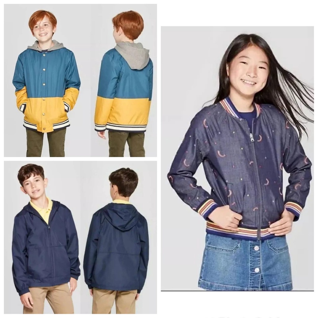 Chaqueta Impermeable Ligera Para Niños Y Niñas – Cortavientos Con Capucha Y Bolsillos Reflectantes (Unisex)