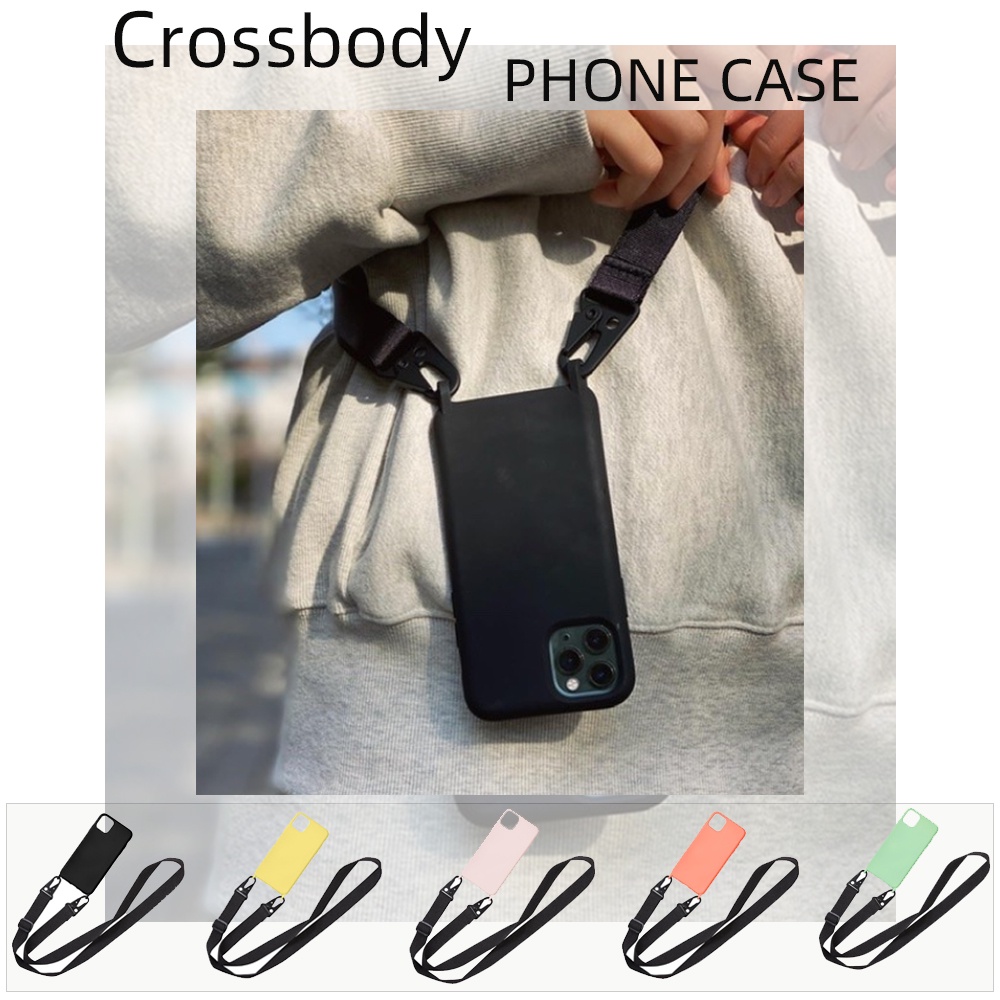 Funda Crossbody Compatible Iphone 15 Pro Max / 15 Ultra con correa de  cordón Cuerda ajustable Silicona líquida suave 15 Pro Max Cover