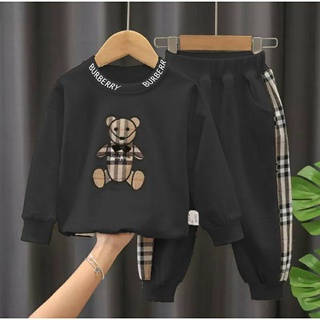 Ropa infantil Burberry Panda trajes infantiles 1-7o niños Joggers trajes |  Shopee Colombia