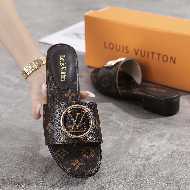 Sandalias mujer LV Louis Vuitton bloque deslizante sandalias HB6893-1 Slip  On mujer importación