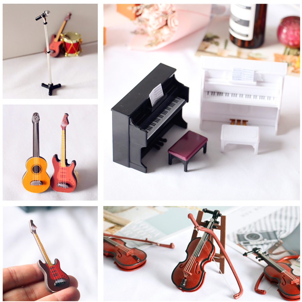 24 Piezas De Instrumentos Musicales De Casa De Muñecas | Cuotas sin interés