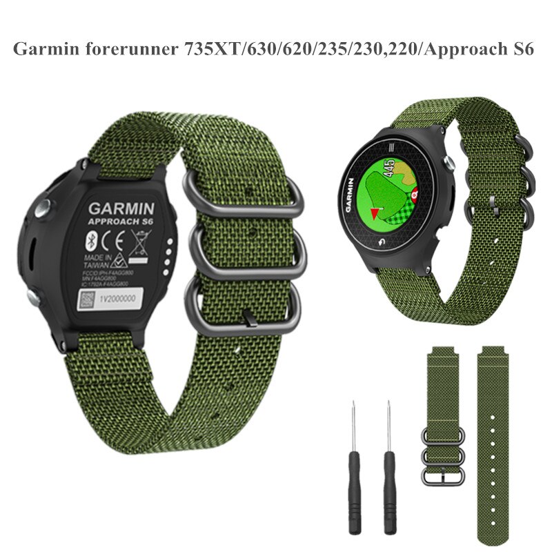 Correa De Reloj De Nailon Para Garmin Forerunner 735xt