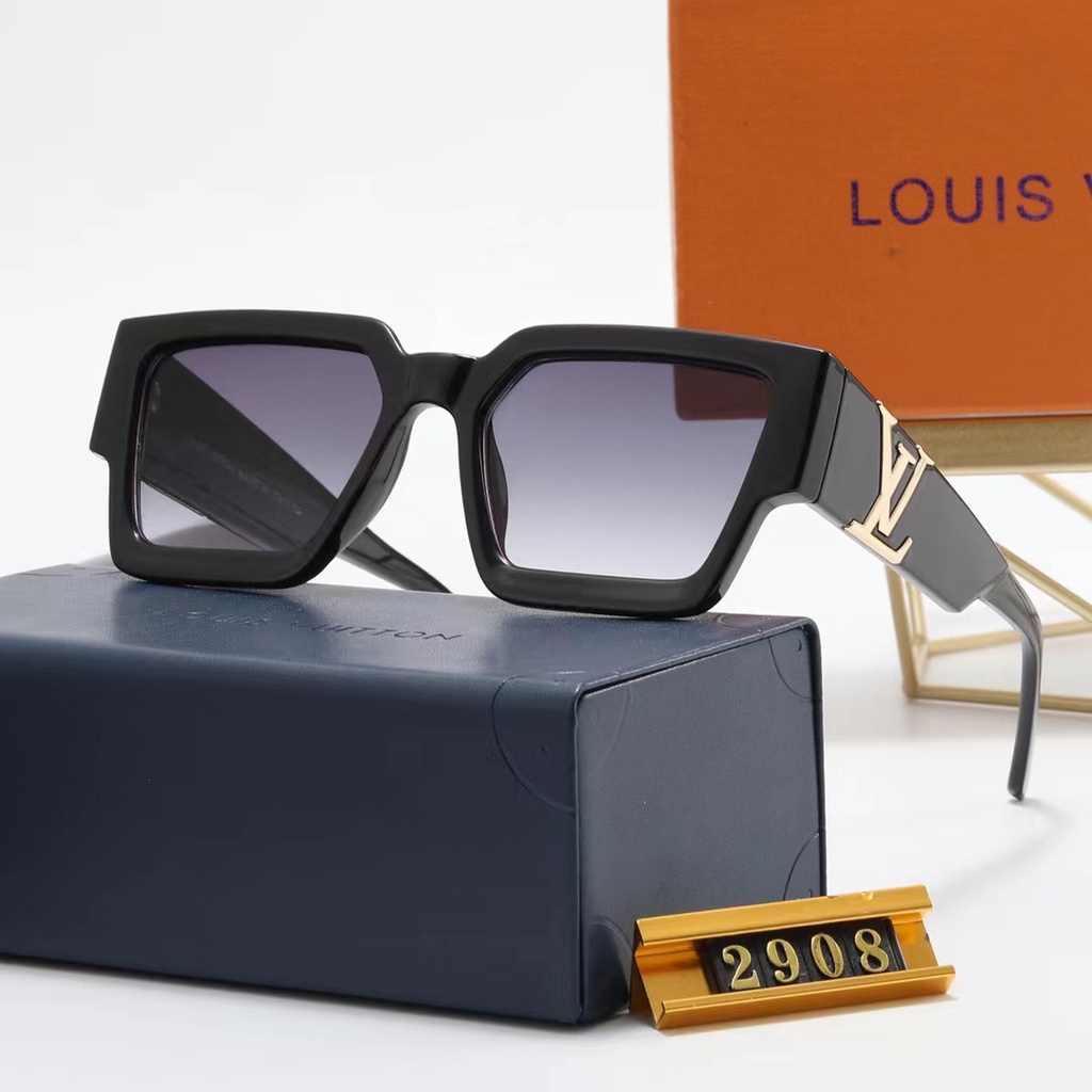 Louis Vuitton 8286 Moda De Lujo Tendencia Hombres Mujeres Marco Grande  Gafas De Sol Protección UV400