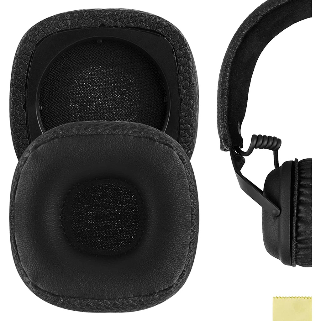 Geekria Almohadillas De Repuesto Para Los Auriculares Marshall Major III  Con Cable , Bluetooth Inalámbricos , MID ANC