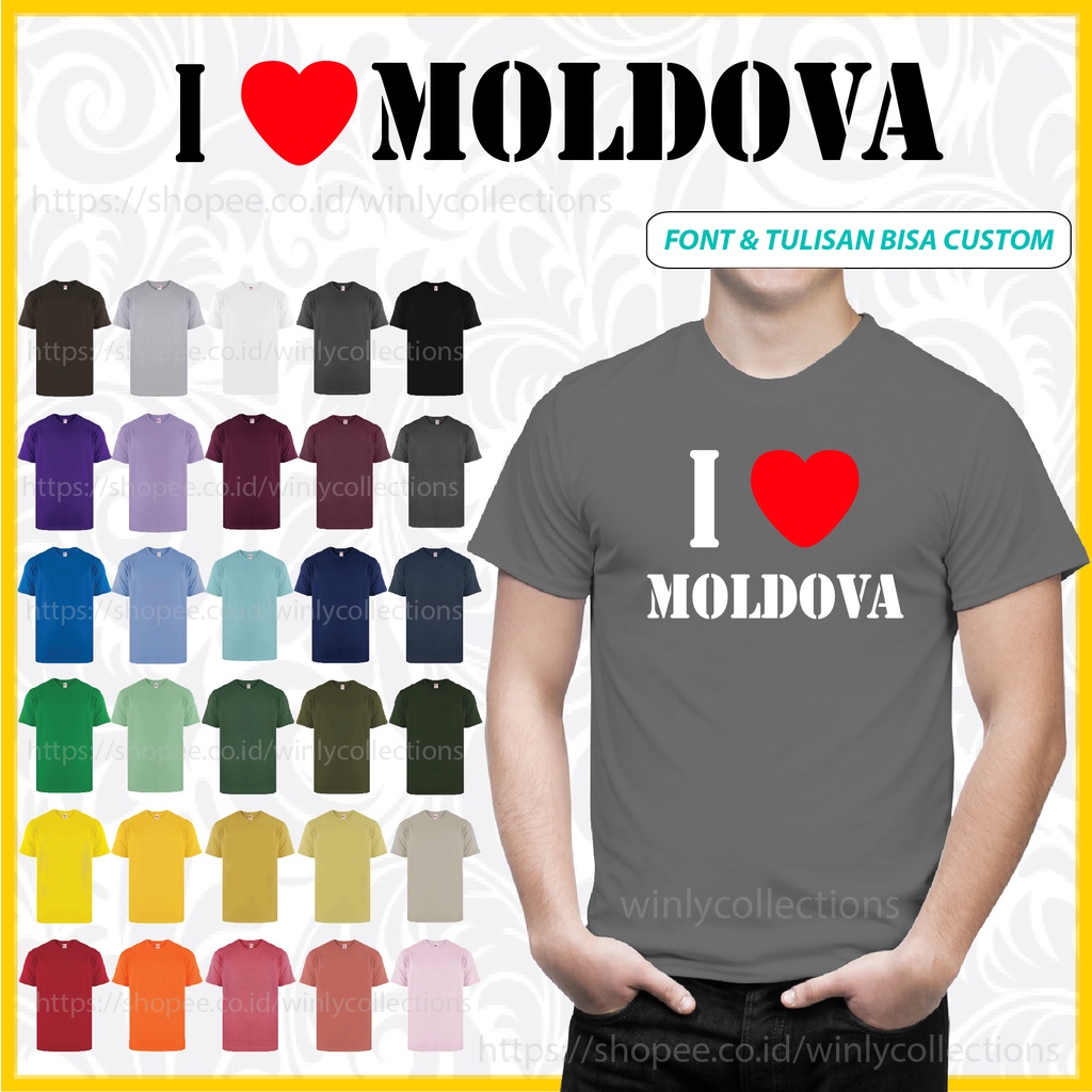 Camiseta I LOVE MOLDOVA hombres mujeres niños algodón Cool PREMIUM 7200 ...