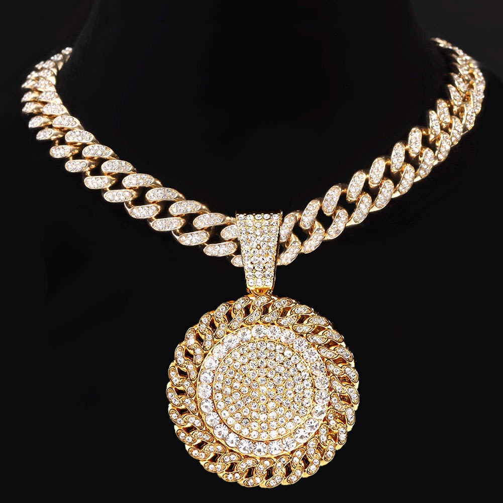 Domineering Cadena Cubana Con Incrustaciones De Diamantes Hip Hop Único ...