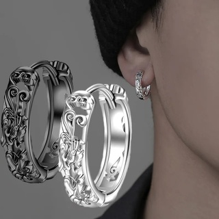 Elegantes aretes de plata con gancho para la oreja para mujer