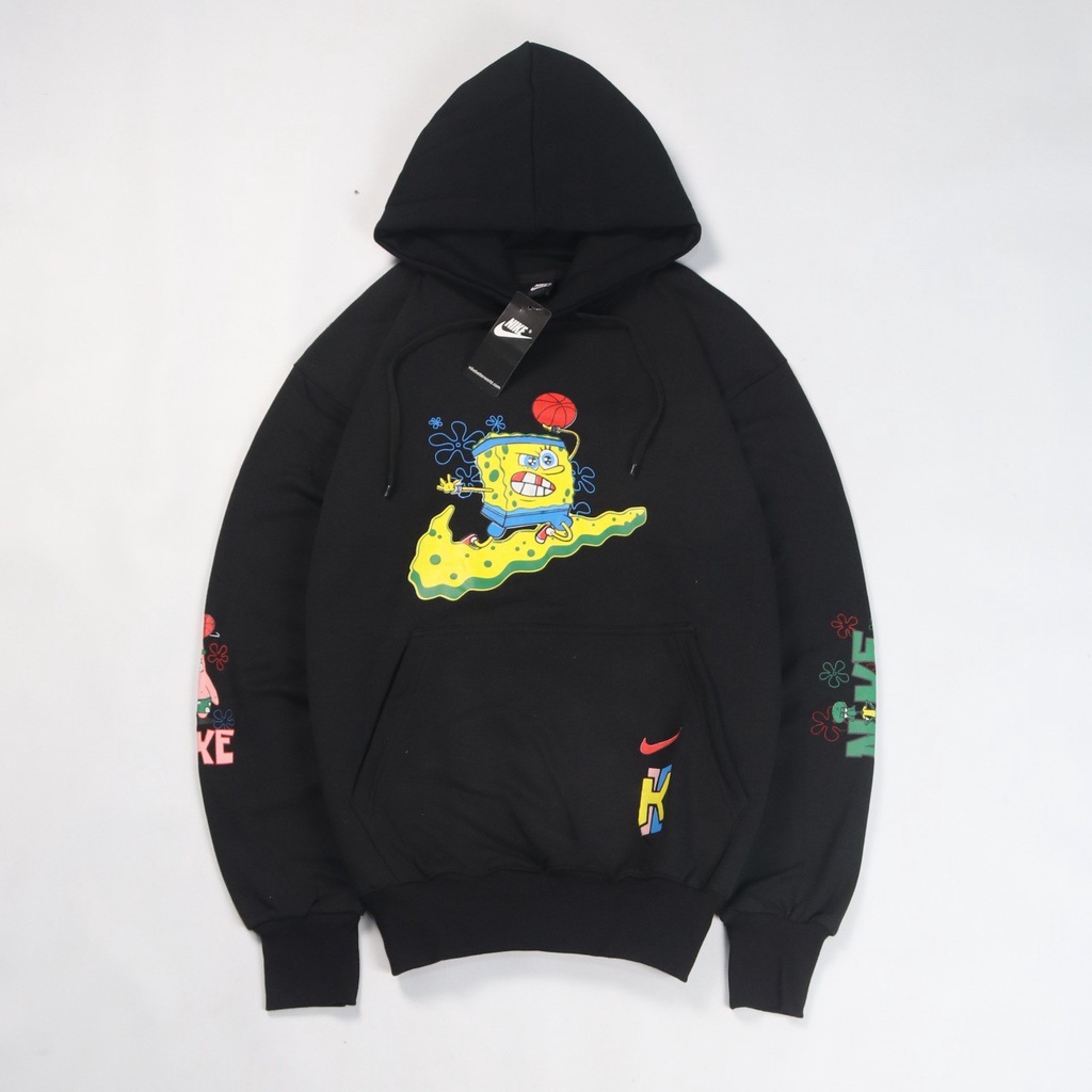 Nike sudadera con capucha bob esponja etiqueta completa y etiqueta Sueter chaqueta sudadera con capucha HYPEBEAST NIKE x SPONGEBOB autentico negro