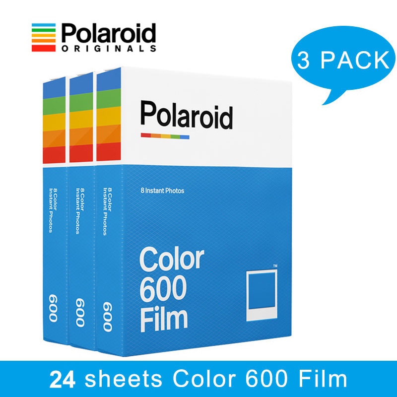 3 Paquetes De Película De Color Polaroid 600 24 Hojas De Papel Fotográfico  Instantáneo/Tipo i Xs-70 Para SLR680 636 637 650 660 Onestep + Onestep2  Plus Cámara Instax