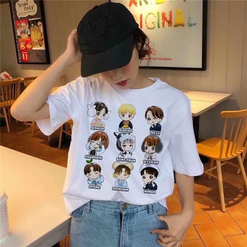 Polera Polos Bts Para Mujer 2022 Stray Kids T-shirt Top Camisetas