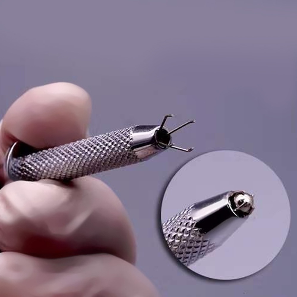 Kit De Herramientas De Agarre Para Objetos Pequeños – Pinza De Codo 16.2 Cm Y Herramienta De 4 Garras 12 Cm, Acero Inoxidable, Bloqueo Deslizante