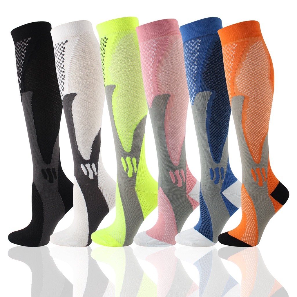  Calcetines de compresión para hombre, medias de compresión de  20-30mmHg con silicona antideslizante (L) : Ropa, Zapatos y Joyería